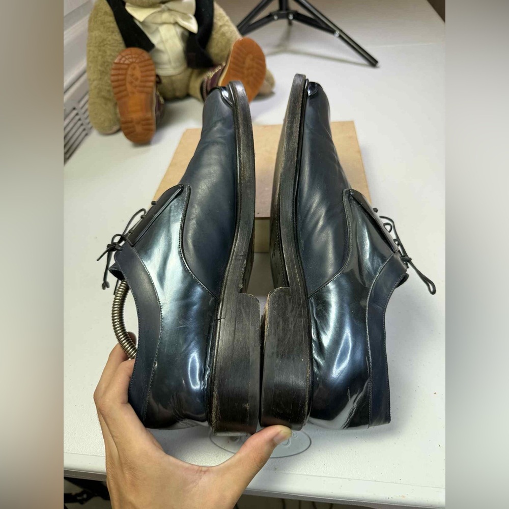 Louis Vuitton Runway Brown Leather Metal Palace Derby Shoes Sz 9 - Picture 9 of 16